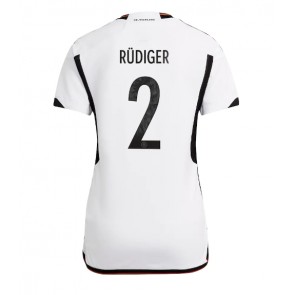Tyskland Antonio Rudiger #2 Hemmatröja Kvinnor VM 2022 Kortärmad